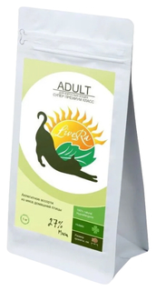 Сухой корм для кошек LiveRA Adult ассорти из мяса домашней птицы, 1,2 кг