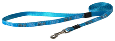 Поводок для собаки Rogz Fancy dress Бирюзовая лапка, M, 16 мм, 140 см