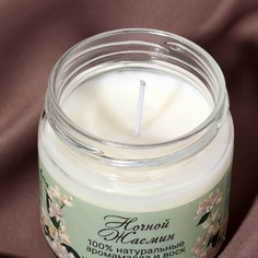 Натуральная эко свеча из пальмового воска, Ночной жасмин, 7х7,5 см, 14 ч Богатство Аромата