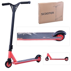 Самокат Oubaoloon трюковый, красный, в коробке