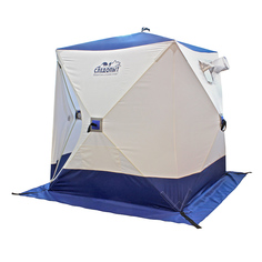 PF-TW-05 Палатка зимняя куб СЛЕДОПЫТ 2,1 х2,1 м, Oxford 210D PU 1000, 4-м. ,цв. бело-синий