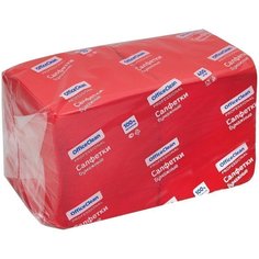 Салфетки бумажные OfficeClean Professional Profi Pack, 1 слойн., 2424см, красные, 400шт.