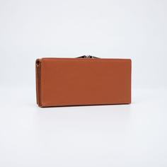 Кошелек 3 отдел на магнитах, коричневый No Brand