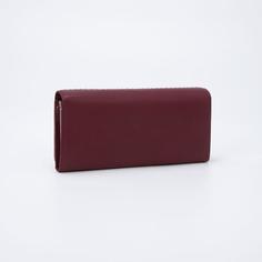 Кошелек 3 отдела на магнитах, бордовый No Brand