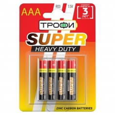 Набор батареек ТРОФИ R03-4BL SUPER HEAVY DUTY ZINC ( C0033712 ) - 4шт Combo