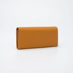 Кошелек 3 отдела на магнитах, горчичный No Brand