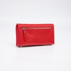 Кошелек 2 отдела на магнитах, красный No Brand