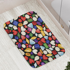 Коврик противоскользящий JoyArty "Набор драгоценностей" для ванной сауны,бассейна,77х52см