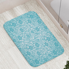 Коврик противоскользящий JoyArty "Лианы цветов" для ванной, сауны, бассейна, 77х52 см