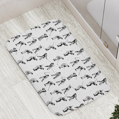 Коврик противоскользящий JoyArty "Уроки гольфа" для ванной, сауны, бассейна, 77х52 см