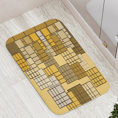 Коврик противоскользящий JoyArty "Квадраты в клетку" для ванной, сауны, бассейна, 77х52 см