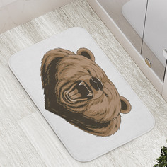 Коврик JoyArty "Морда разъяренного медведя" для ванной, сауны, бассейна, 77х52 см
