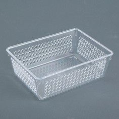 Корзины и коробки 18х13х6 см, прозрачная No Brand