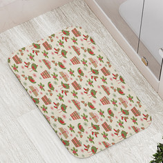 Коврик противоскользящий JoyArty "Птичка с подарком" для ванной сауны бассейна 77х52 см