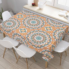 Прямоугольная водоотталкивающая скатерть на стол JoyArty с рисунком 120 на 145 см