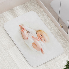 Коврик противоскользящий JoyArty "Ребенок в памперсе" для ванной сауны бассейна 77х52см