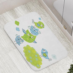 Коврик противоскользящий JoyArty "Стойка сов" для ванной, сауны, бассейна, 77х52 см