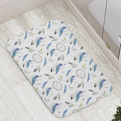 Коврик противоскользящий JoyArty "Ловцы снов" для ванной, сауны, бассейна, 77х52 см