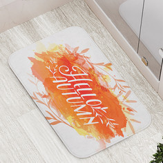 Коврик противоскользящий JoyArty "Осенняя акварель" для ванной сауны бассейна 77х52 см