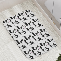 Коврик противоскользящий JoyArty "Ночные коты" для ванной, сауны, бассейна, 77х52 см