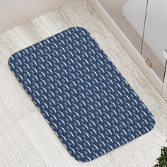 Коврик противоскользящий JoyArty "Дельфин и штурвал" для ванной сауны бассейна 77х52 см