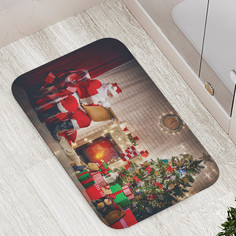 Коврик противоскользящий JoyArty "За пять минут" для ванной сауны бассейна 77х52 см