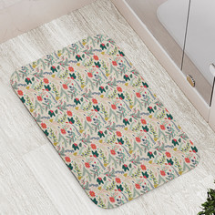 Коврик противоскользящий JoyArty "Рождественские букеты" для ванной,сауны,бассейна,77х52см