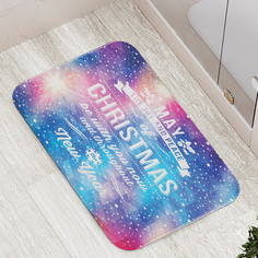 Коврик противоскользящий JoyArty "Рождество с тобой" для ванной сауны бассейна 77х52 см