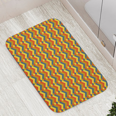 Коврик противоскользящий JoyArty "Ромбы и зигзаги" для ванной сауны бассейна 77х52 см