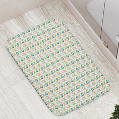 Коврик противоскользящий JoyArty "Драгоценности в ромбе" для ванной,сауны,бассейна,77х52см