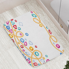 Коврик противоскользящий JoyArty Набор украшений для ванной сауны бассейна 77х52 см