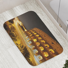 Коврик противоскользящий JoyArty "Огни Древнего Рима" для ванной, сауны, бассейна, 77х52см