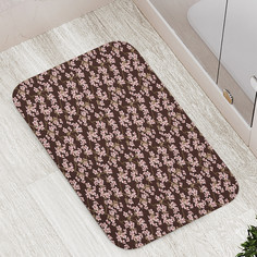 Коврик противоскользящий JoyArty "Ночное цветение вишни" для ванной,сауны,бассейна,77х52см