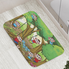 Коврик противоскользящий JoyArty "Обезьянья площадка" для ванной, сауны, бассейна, 77х52см