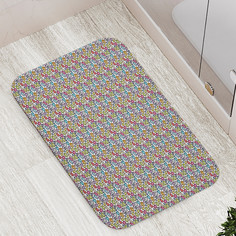 Коврик противоскользящий JoyArty "Фасетные огранки" для ванной сауны бассейна 77х52 см