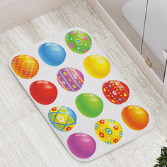 Коврик противоскользящий JoyArty "Разнообразие на Пасху" для ванной сауны бассейна 77х52см