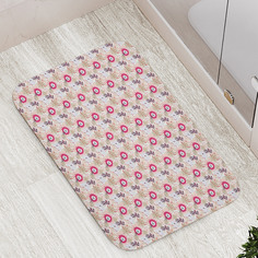 Коврик противоскользящий JoyArty "Бутоны в стиле арт" для ванной, сауны, бассейна, 77х52см