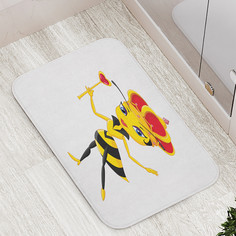 Коврик противоскользящий JoyArty "Пчелка с сердечком" для ванной сауны бассейна 77х52см