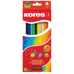 Карандаши цветные 12цв 3-гран,точилка Kores 93312.01 No Brand