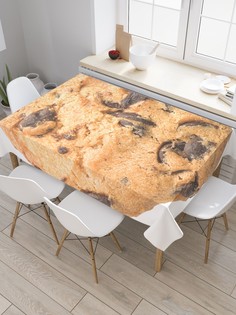 Скатерть прямоугольная на кухонный стол JoyArty "Шоколадное печенье" из оксфорда 120x145см