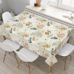 Круглая кухонная скатерть на резинке JoyArty на круглый стол диаметром 75-100 см.