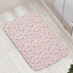 Коврик противоскользящий JoyArty "Абрисы соцветий" для ванной сауны бассейна 77х52 см