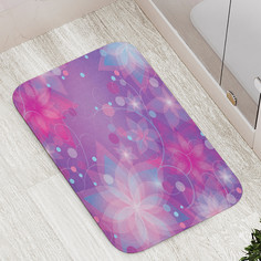 Коврик противоскользящий JoyArty "Цветочные блики" для ванной сауны бассейна 77х52 см