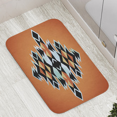 Коврик противоскользящий JoyArty "Геометрический этнос" для ванной, сауны,бассейна,77х52см