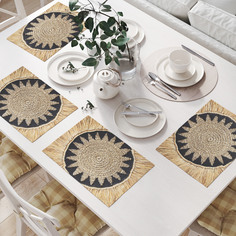 Комплект тканевых салфеток JoyArty JoyArty "Соломенное покрывало" 32x46 см 4шт.