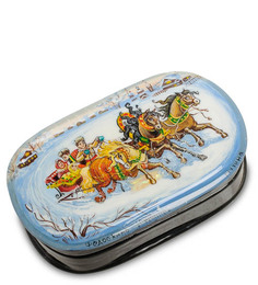 Шкатулка Тройка 10*6,5 ШК-80/ 1 (ручная работа) 113-702722 Art East