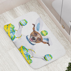Коврик противоскользящий JoyArty "Пасхальная собака" для ванной сауны бассейна 77х52 см