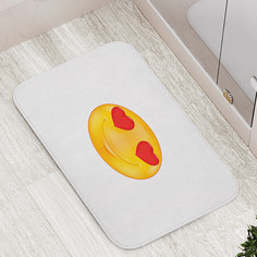 Коврик противоскользящий JoyArty "Влюбленный колобок" для ванной сауны бассейна 77х52см