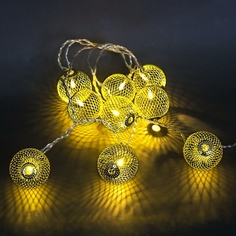 A-463 гирлянда светодиодная, прозрачный провод 2м, 10 LED с насадками Sneha 1413870