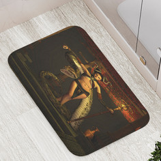 Коврик противоскользящий JoyArty "Змеиная королева" для ванной сауны бассейна 77х52 см